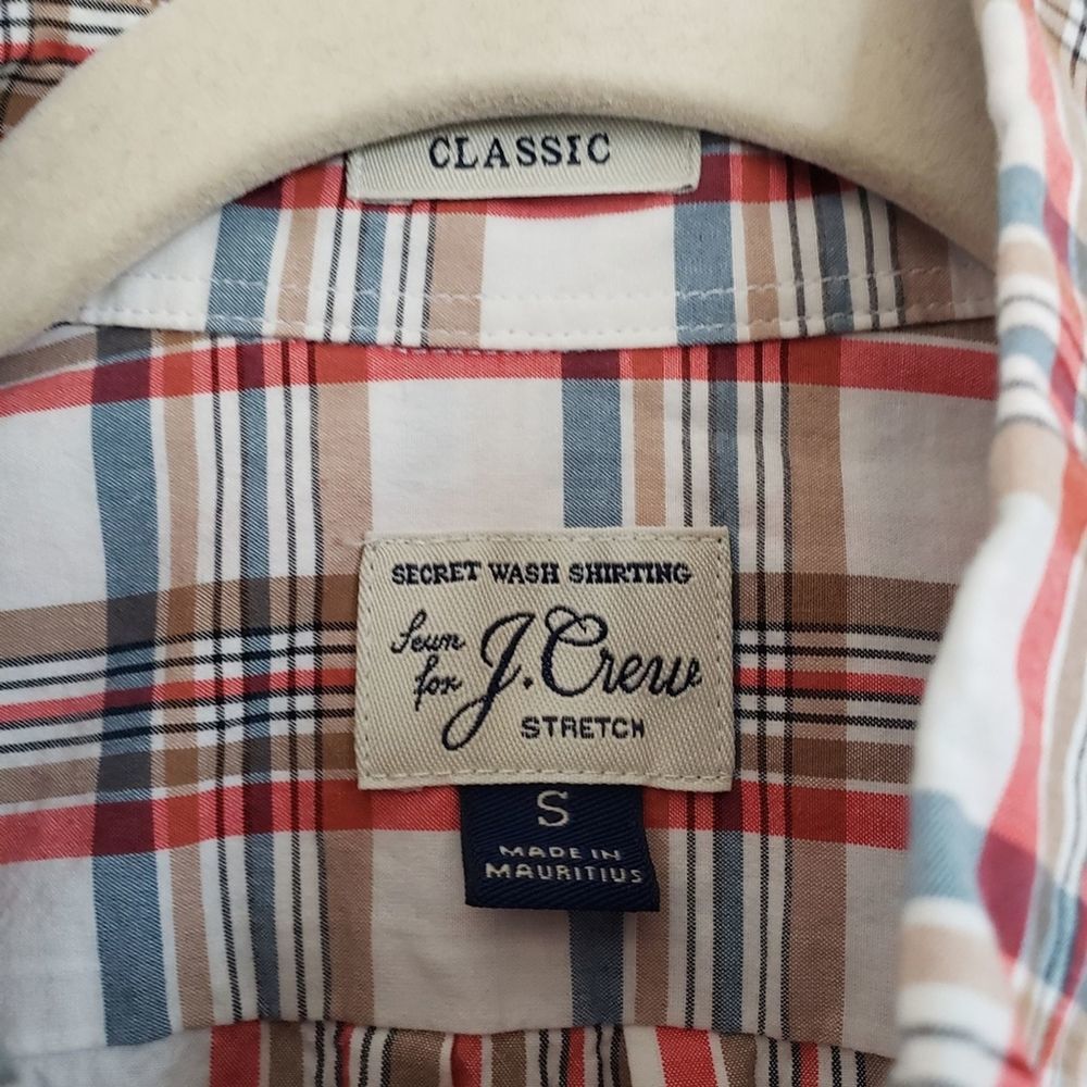 J. Crew Shirt Mens S Small Plaid Button Up Classic - Picture 5 of 7